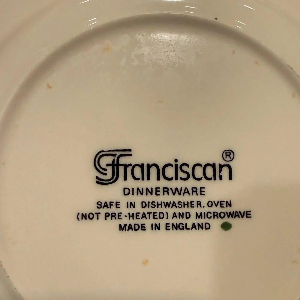 Franciscan Desert Rose Pink and Green Floral Set of Two 7.75” Salad Plates